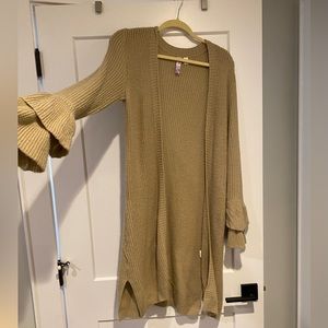 DELETING SOON Tan/Cream Cardigan Long